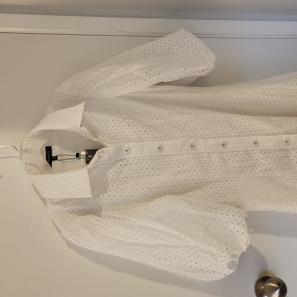 Dynamite White Long Sleeve Dress - Picture 2 of 6